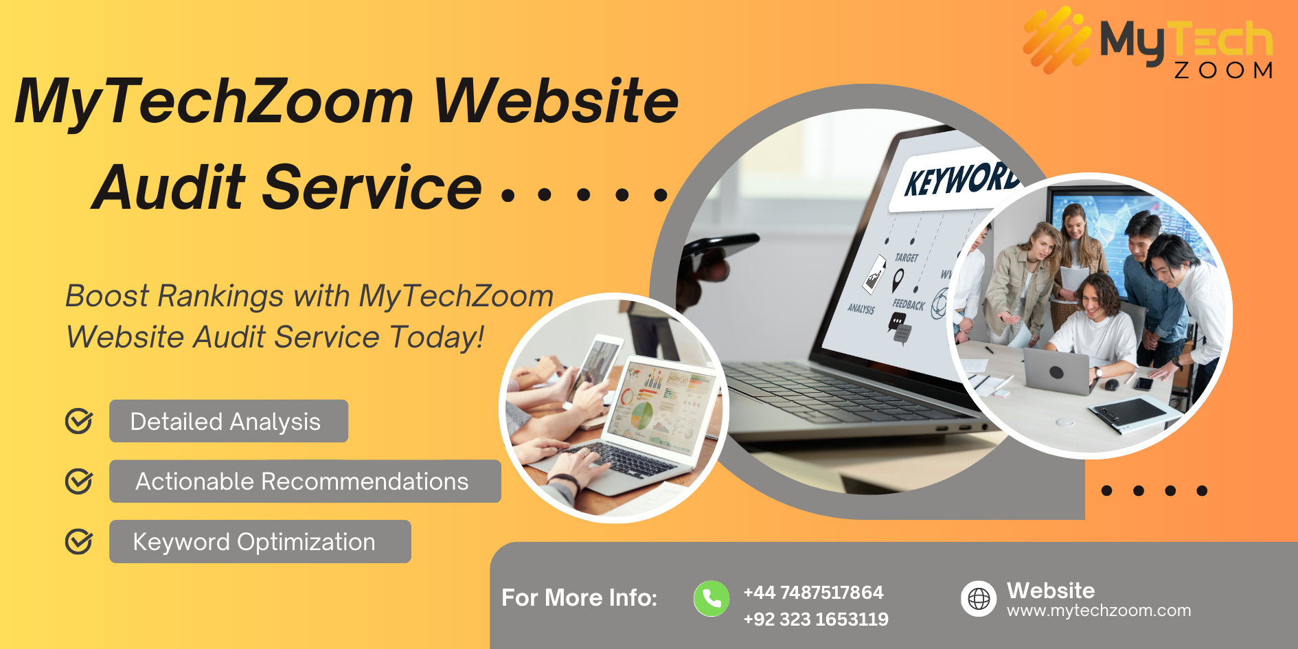 MyTechZoom Website Audit Service